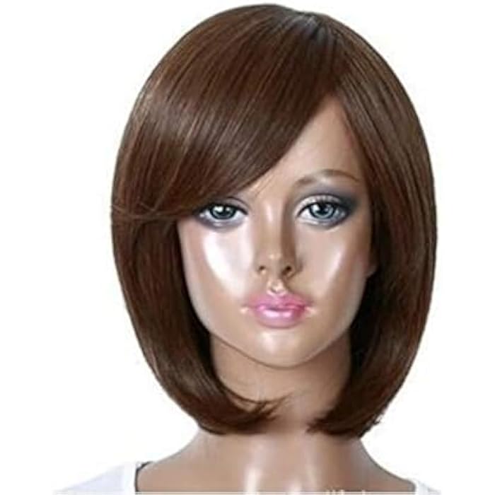 DILLARDS Classic Fashion Short Spiral Dark Brown Straight Wave Ladies Wig-H034 - Image 2